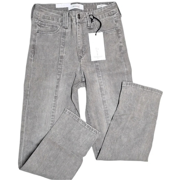 Skinnygirl Pants - SkinnyGirl December Gray High Rise Slim Straight Jeans 28/6 NEW